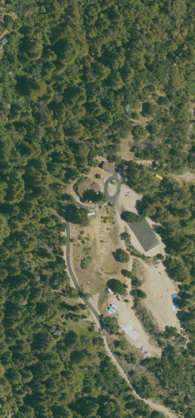 Aerial image: Private Backyard Felton, CA